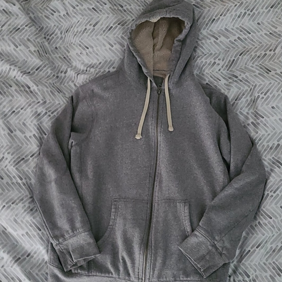Mens Sherpa lined zip hoodie - Picture 2 of 12